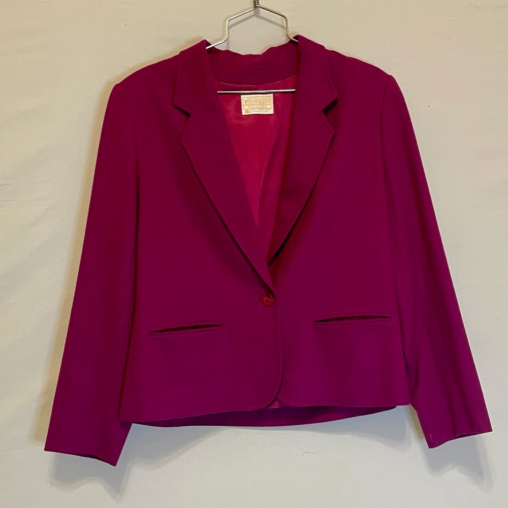 Vintage PENDELTON Fuchsia Wool Blazer